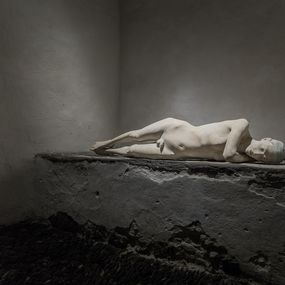 Ausstellung IDYLLE, Figur «Ermafrodito» von Bruno Walpoth (Bild: Daniel Ammann)