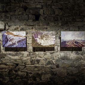 Ausstellung IDYLLE, «Sinter», Malereien von Adrian Scherrer (Bild: Markus Mosman)